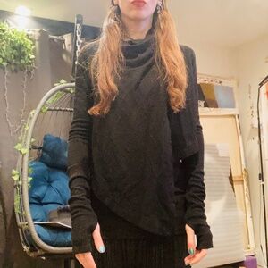 Noctex wrap asymmetrical cardigan